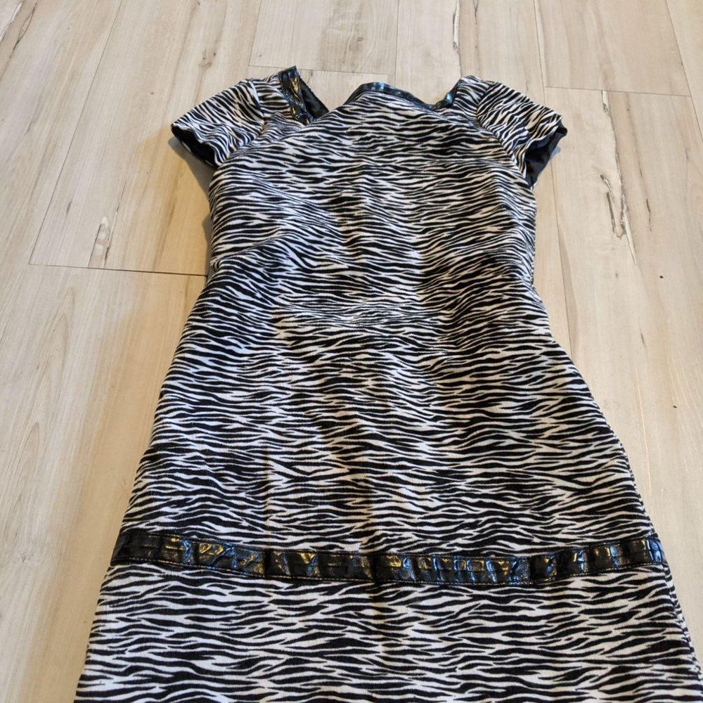 Maggie breen too sz 7 zebra girl dress party conce‎